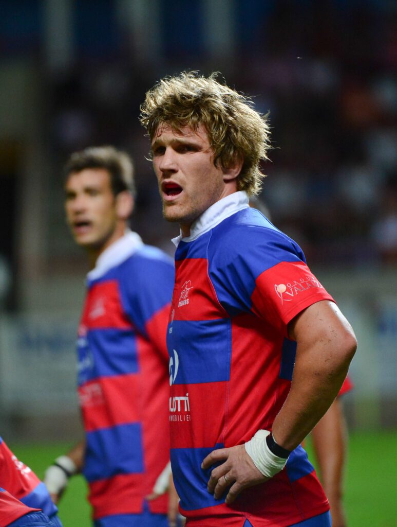 Rémy Martin sous le maillot de Béziers lors d'un match amical contre Narbonne en 2013