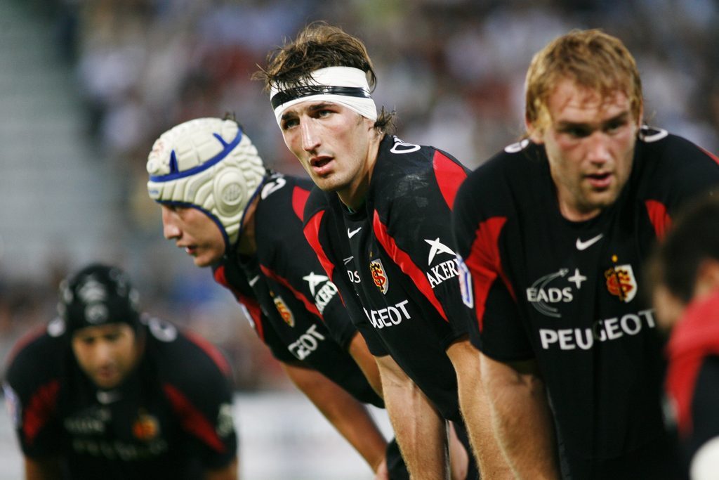 Jean-François Montauriol sous le maillot du Stade Toulousain lors de Brive-Toulouse en Top 14 en 2006