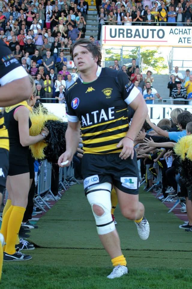Thomas Bordes sous le maillot du Stade Montois à ses débuts